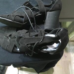 Stacked heel sandals